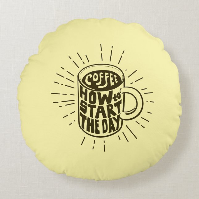 Mug of Coffee  Round Cushion (Front)