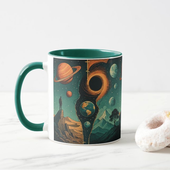 Mug of Many Realities | Parallel Universe Mug (With Donut)