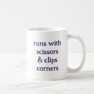 Mug - Older, Wiser & Crafty runs with scissors