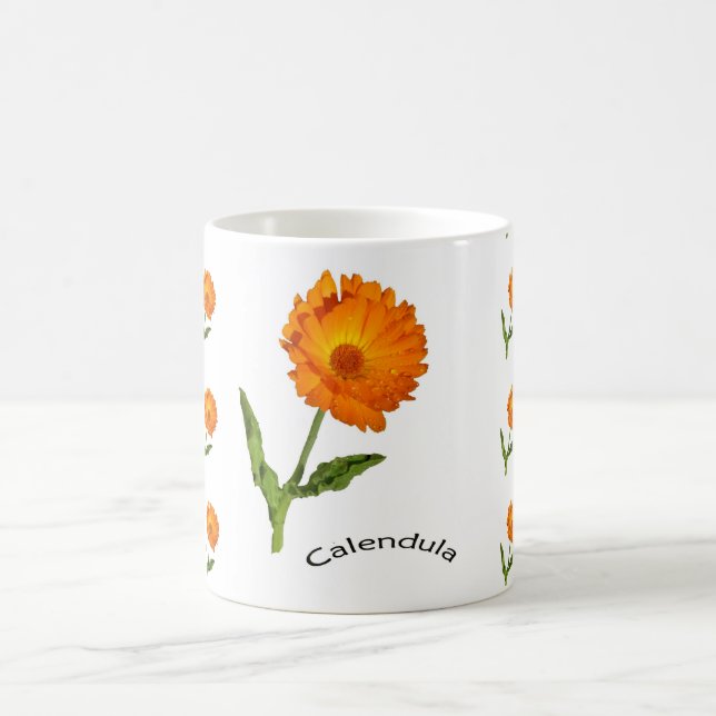 Mug - Orange Calendula Flower (Center)