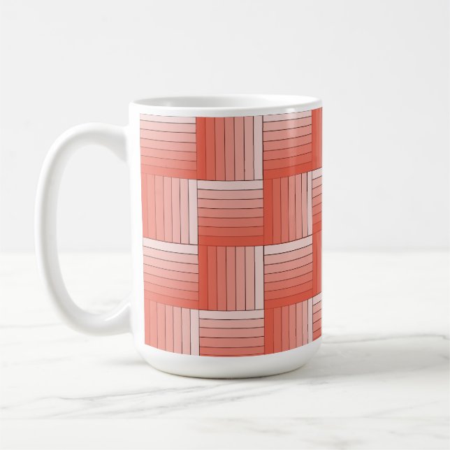 Mug - Orange Shaded Ribbon Weave (Left)