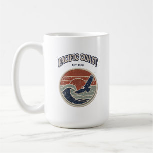 Mug Pacific Coast Retro Vintage Sunset & Ocean Wav