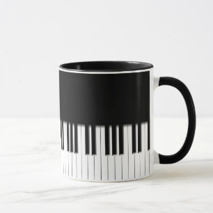 Mug - Piano Keyboard black white