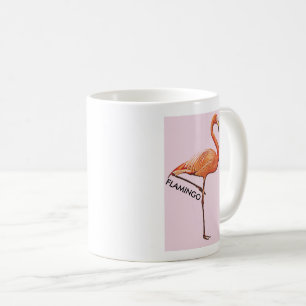 Mug pink flamingo