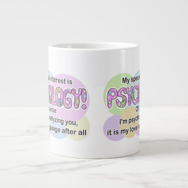 Mug, Psychology Love Language (ADHD, Autistic) Large Coffee Mug (Front)
