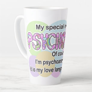 Mug, Psychology Love Language (ADHD, Autistic) Latte Mug