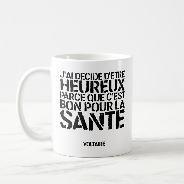 MUG: Quotation - Voltaire Coffee Mug (Left)