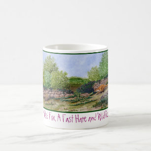 Mug- Red fox and Hare Watercolor Coffee Mug