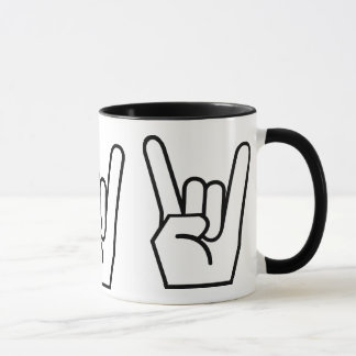 mug,rock and roll, black mug