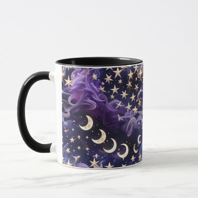 Mug - Royal Amethyst Celestial Moon (Left)
