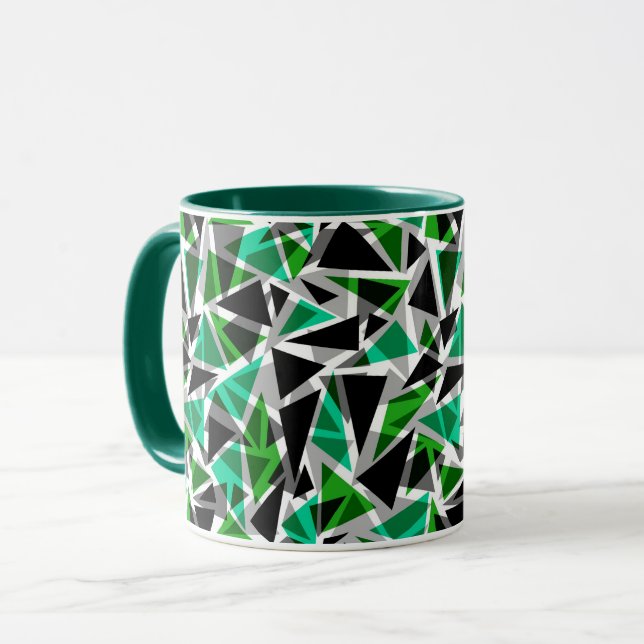 Mug Seamless geometric triangles shapes pattern mo (Front Left)