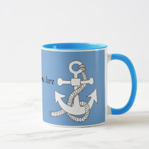 Mug - Ships Anchor and name