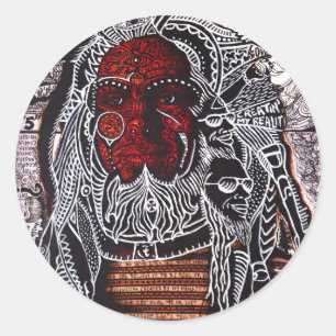 Mug shot  classic round sticker