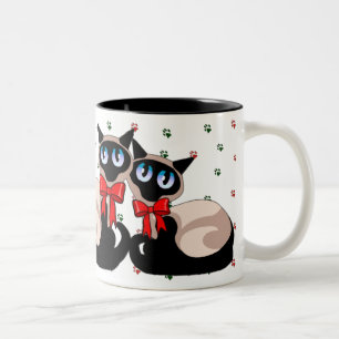 Mug - Siamese Cat Christmas