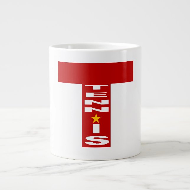 Mug Specialty  Jumbo blanche TENNIS (Front)