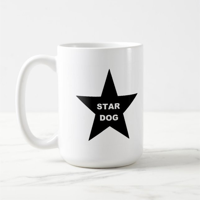 Mug Star Dog on Black Star (Left)
