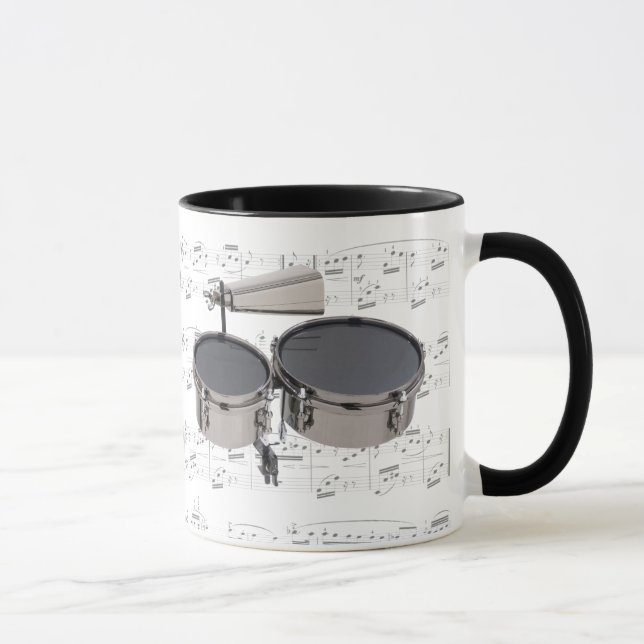 Mug - Timbales (Drums) with sheet music (Right)
