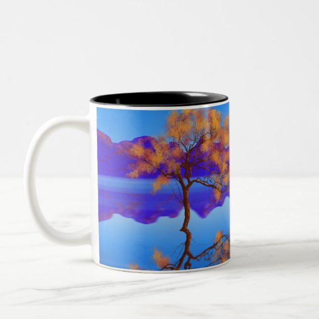 Mug "tree by the blue Lake" (Left)