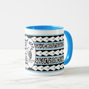 Mug Tribal Ethnic Clear Blue