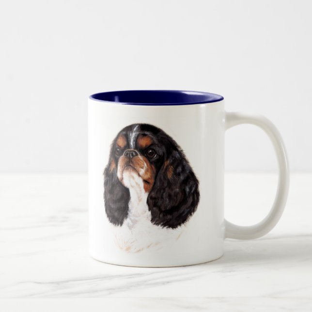 Mug Tricolour King charles spaniel (Right)