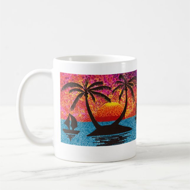 Mug - Tropical Island Sunset (Left)