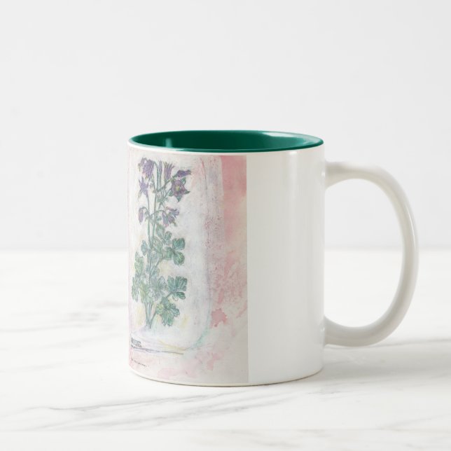 mug - two tone botanical print (Right)