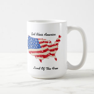 Mug USA Flag God Bless America