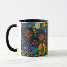 Mug-Vibrant Night Garden Mum and Children Mug