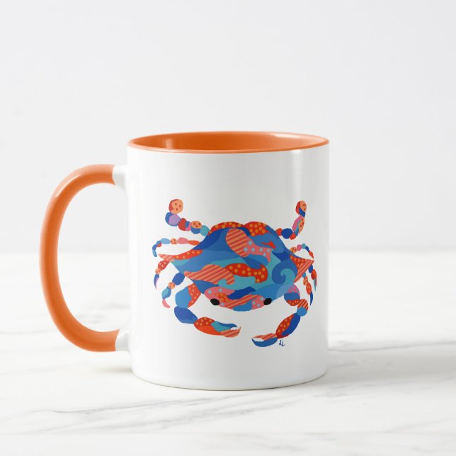 Mug Watercolor Crab Multicolor (Left)