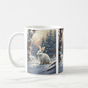 Mug"Whimsical Elegance: White Rabbit Mug for Delig