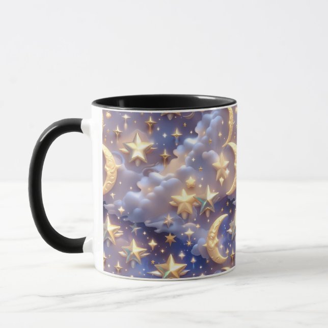 Mug - White Celestial Moon (Left)