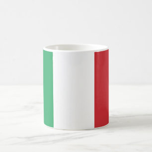 Mug white Italian flag face.