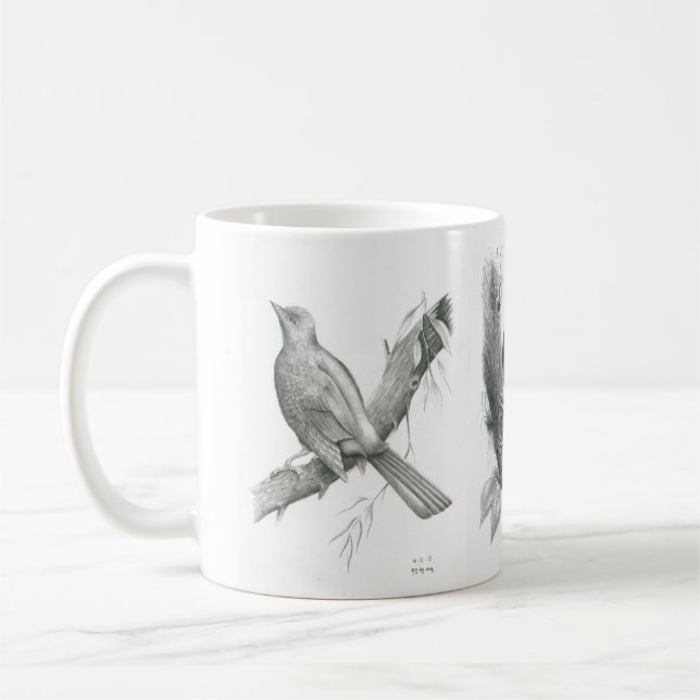 Mug with 3 Cambodian Birds by Vannak Anan Prum (Left)