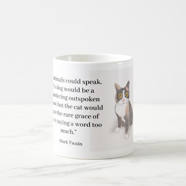 Mug with a cat and wise quote - 1 (Center)