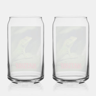 Mug with a photo of an iguana can glass