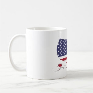 Mug with American US Map Flag