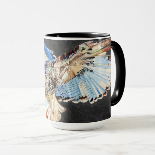 Mug with bird of prey design