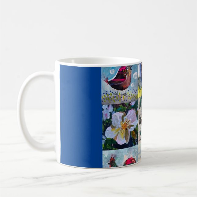 Mug with birds and flowers (Left)