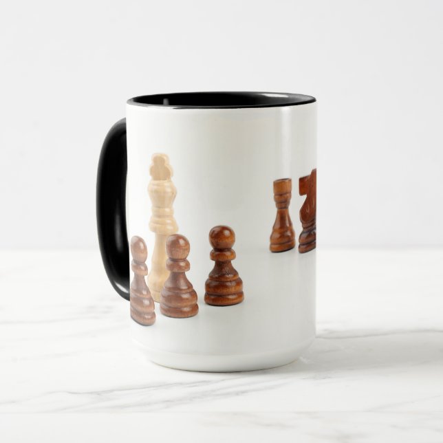 Mug with chess pieces (Front Left)