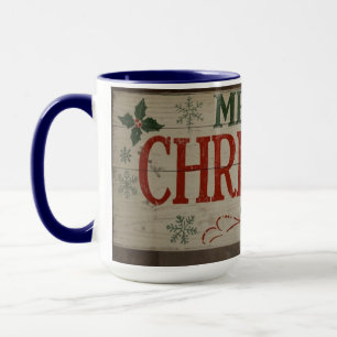 mug with christman writing