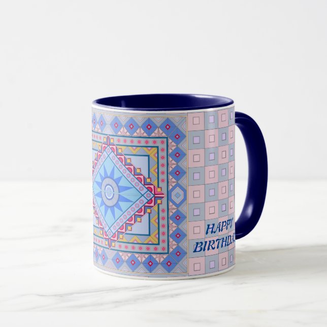 MUG WITH COOL ART FOR BIRTHDAY PRESENT (Front Right)