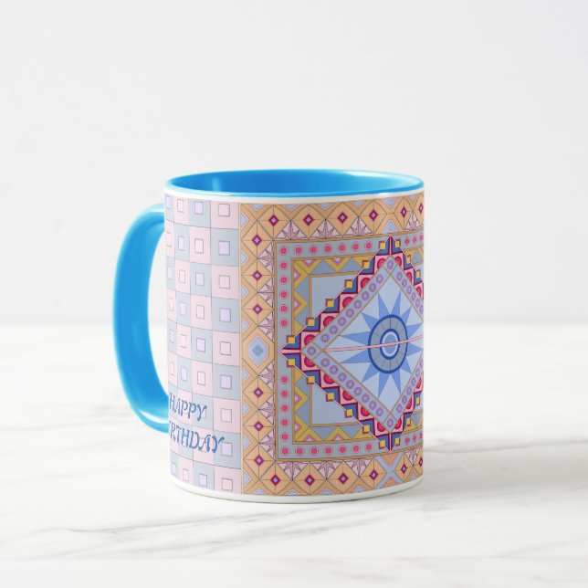 MUG WITH COOL ART FOR BIRTHDAY PRESENT (Front Left)
