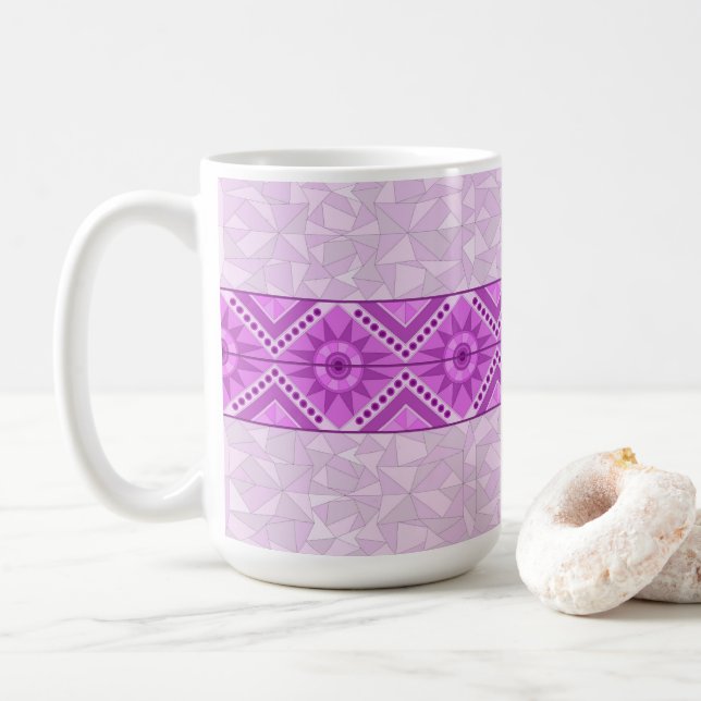 MUG WITH COOL PURPLE MIX ART (With Donut)