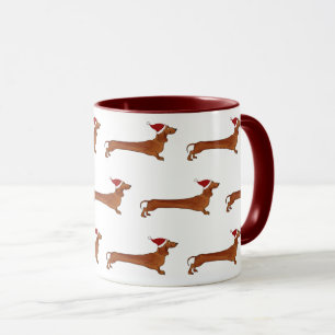 Mug with dachshund pattern