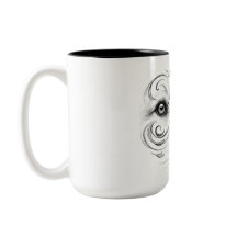 Mug with dog and human face