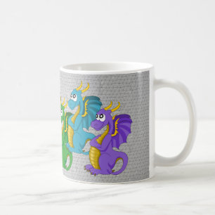 Mug with dragon cartoon
