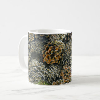 Mug with Fallen Pinecones around