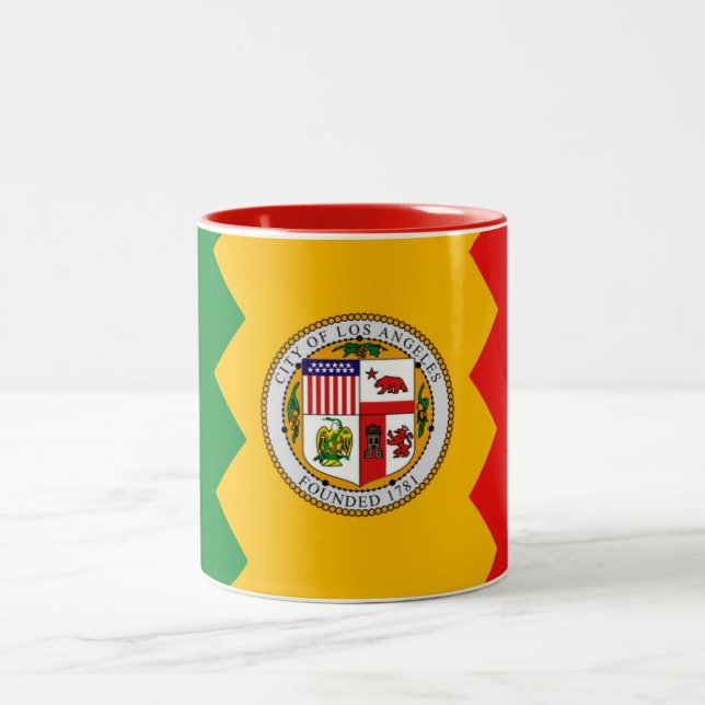 Mug with Flag of  Los Angeles California (Center)