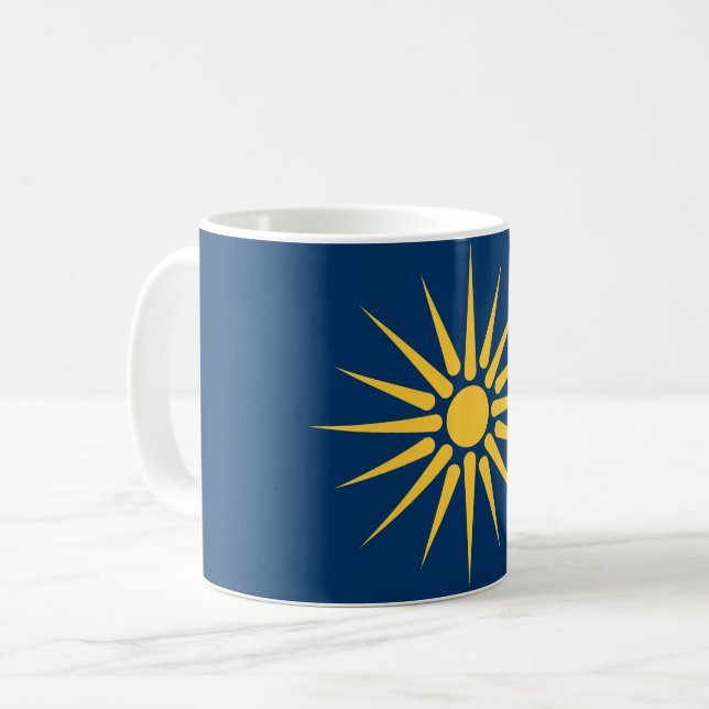 Mug with Flag of Macedonia, Greece (Front Left)