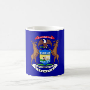 Mug with Flag of Michigan State - USA